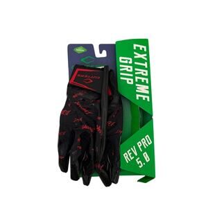 NWT Adult Medium Cutters Rev Pro 5.0 Black Red Receiver Football Gloves